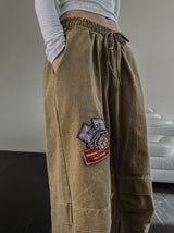 カーチョンパッチピグメントパンツ