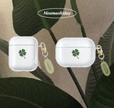 Four leaf clover Airpods case + charm