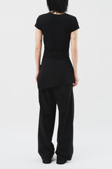 (W) Pin Wrap Skirt Pants (2color)