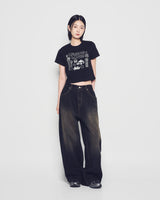 25FW ウォッシュドワイドデニムパンツ