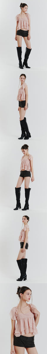 ELLA CAPE BLOUSE pink