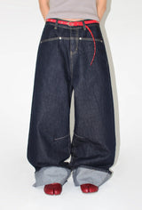 ROLL-UP WIDE DENIM