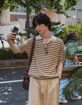 ケイシーカラーブロッキング半袖ニット