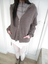 heavy knit hoodie