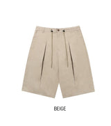 Node cut string cotton bermuda shorts