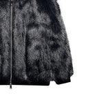 Kuro two way fur hoodie zip-up