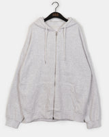 Nathan Oversized Fit Two-Way Hooded Zip-Up
