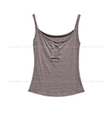Ropi Pocket Cutting Sleeveless Cardigan Set