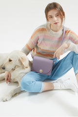 ISLE MINI shoulder leather bag / Purple Lilac