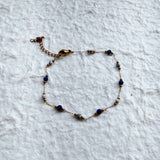 Blue Marble Bead Bracelet
