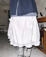 (2color) Shirring Pocket Frill Balloon Skirt