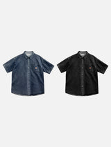 ルーズワッペンウォッシュハーフシャツ 2C