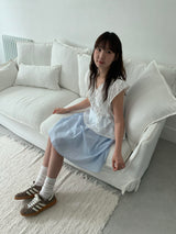 [made by fling] butterfly blouse (white)