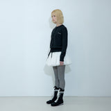 STRAP WOOL CARDIGAN BLACK