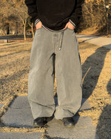 Mauve Back Pocket Wide Denim