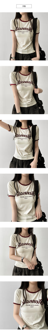 エニースパンカラーリングショートスリーブTシャツ