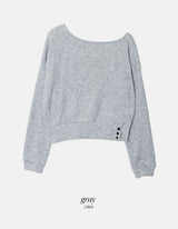 2WAYボタンスリットワンショルダーニット (3color)