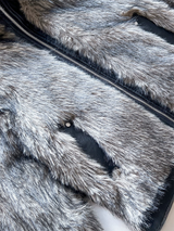 [F/W] High neck leather fur jumper(2color)