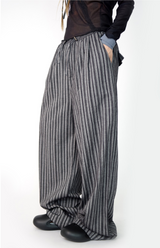 pleats stripe banding pants(3color)
