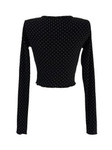 dot button cropped cardigan (2color)