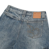 VINTAGE CARGO WIDE-FIT DENIM PANTS [BLUE]