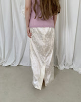 BLOSSOM JACQUARD SATIN LONG SKIRT
