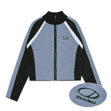 Biker Knit Zip-Up Jacket
