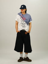 SE Cation Deep Pin-tuck Bermuda Pants