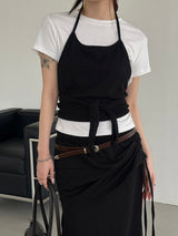 Halter wrap sleeveless top(2color)