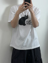 ドローイングキャットハーフTシャツ
