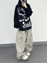 flag knitwear zip-up