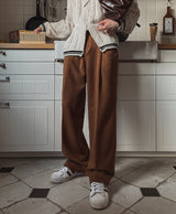 Chief Deep Pintuck Wool Slacks