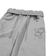 タトゥーグラフィックスウェットパンツ_グレー