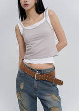 Double layered sleeveless (set product)