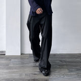 High-Waist Pleated Trousers