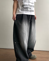 Dot Brush Denim Pants