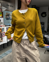[U-BASIC/wool30%] Autumn デイリーラウンドカーディガン