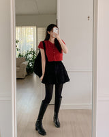 Buckle short sleeve cardigan
