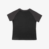 Printed Raglan Tee_Charcoal grey