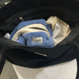 Clam ラウンドポーチ_ファーコージーブルー