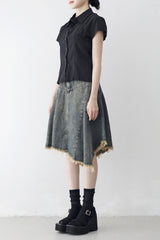 Reneck denim ankle skirt