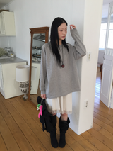 ラットオーバーフィットコットン長袖Tシャツ（3c）