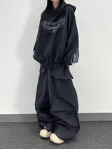 non-faded front pocket balloon pants