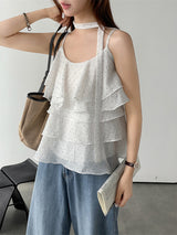 Polka Dot Ruffle Camisole Top