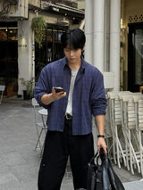 Mile cropped long-sleeve shirt