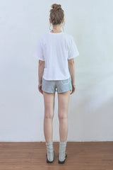 プチ ラブ クロップ Tシャツ [Ivory]