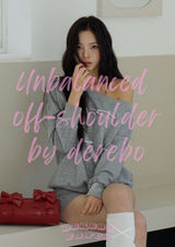Unbalanced off-shoulder gray loose fit sweatshirt