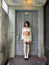 From knit skirt (Ivory)