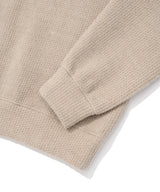 Authentic Logo Knit-Like Half-Zip Oatmeal