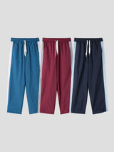 Piping mix-color nylon pants 3color